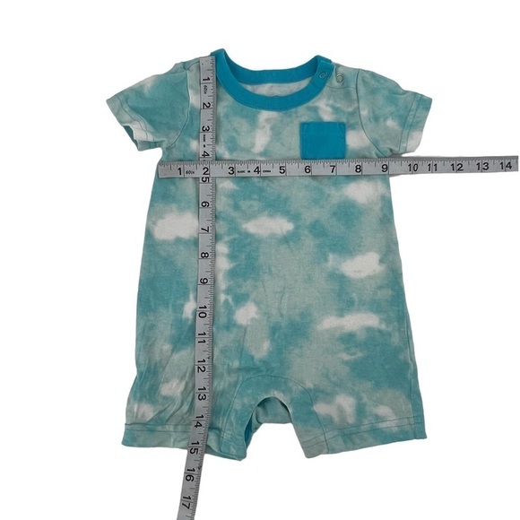 Wonder Nation Blue Tie Dye Short Sleeve Romper Size 3 Months - Picture 4 of 4